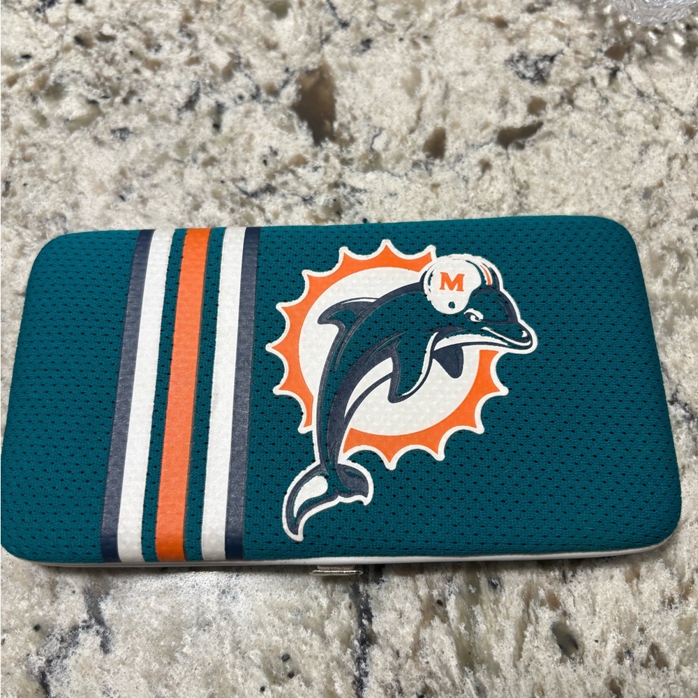 Teal and Orange Dolphins Wallet